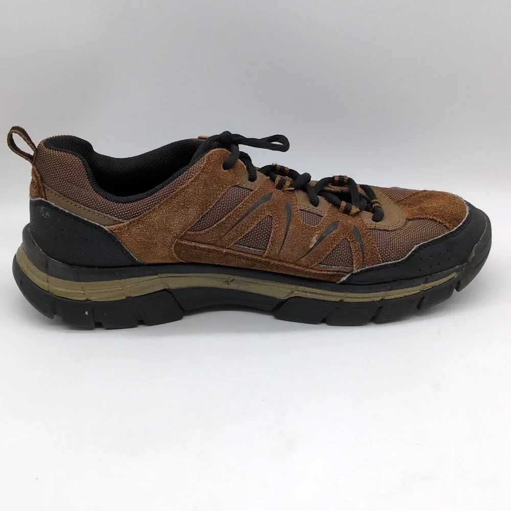 SSport Sneakers Mens Brown 12 Leather Trail Hiking Shoes Comfort Sturdy F184-6‎